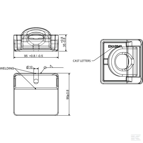 709031KR Фитинг для крепления оцинк.