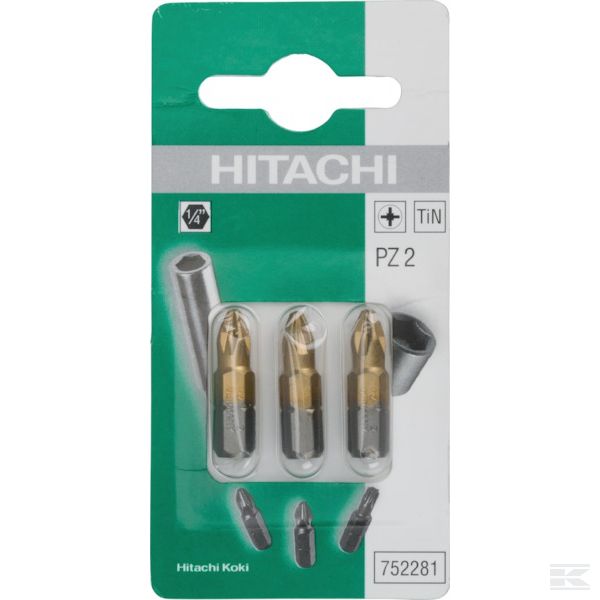 752281 +Bits 1/4 Pz 2-25mm Tin (3x)