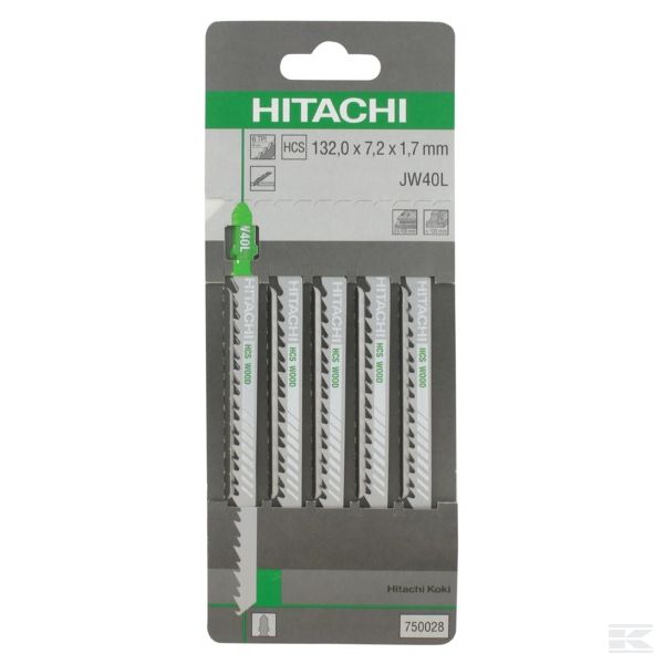 750028 +Jigsaw blade Hitachi 5 pcs
