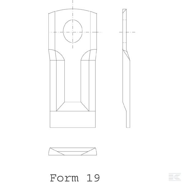 KT5611050001KR Лезвие косилки, выгнутое 131 x 50 x 4, 23 / 20,5