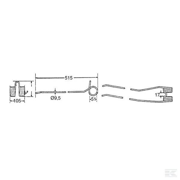 57644010KR Пружинные зубья Kuhn