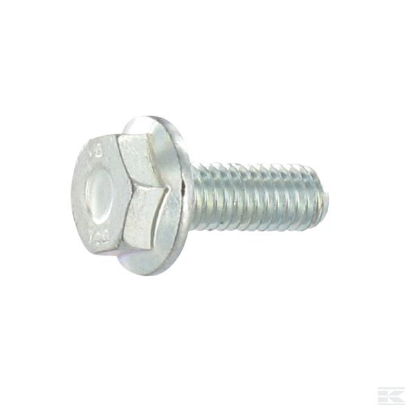 616VR Винт с фиксирующими зубчиками оцинков. M6x16