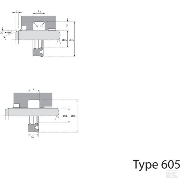 SA203510UN Упл. шт. 20x35x10 UN L1=11