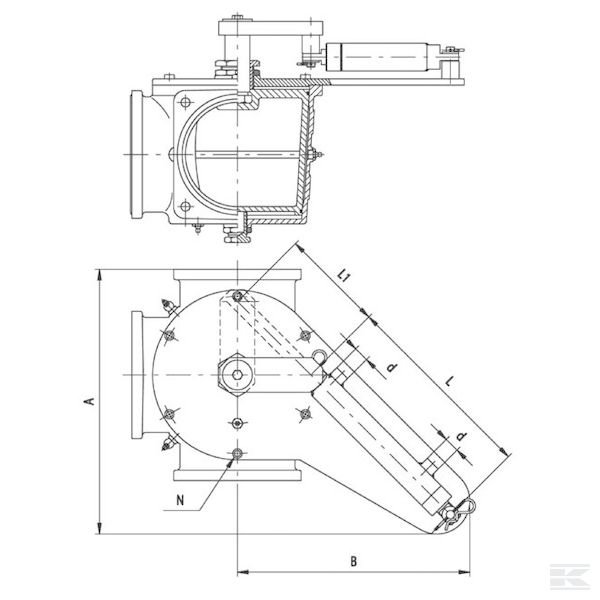 6002002 3-ходовой кран 6" + HD-цилиндр MZ