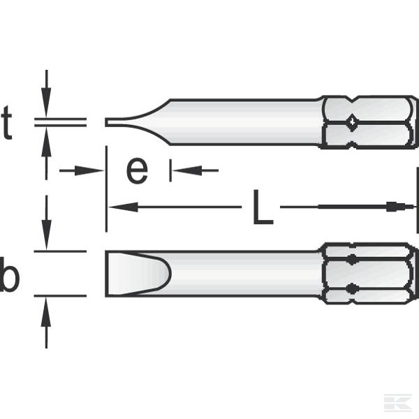 HG6807 Отверточная вставка под шлиц 1/4-7 мм