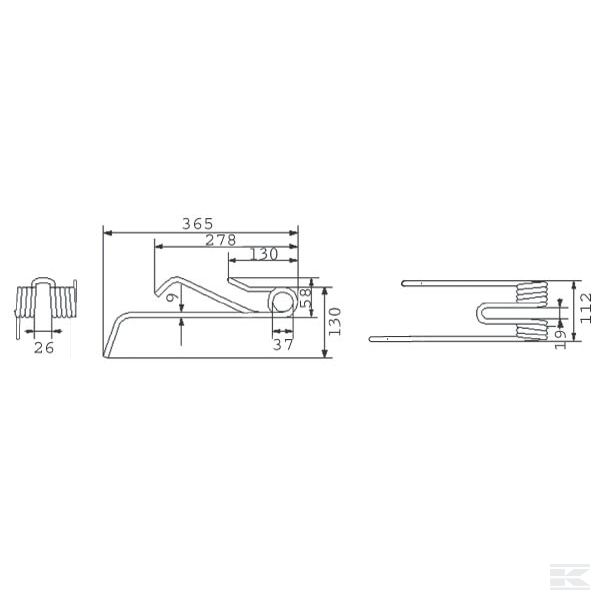 4104611390KR Пружинные зубья RD Lely