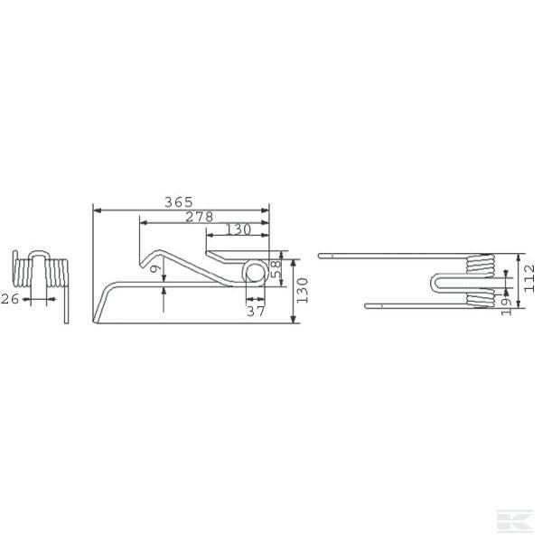 4104611590KR Пружинные зубья LD Lely