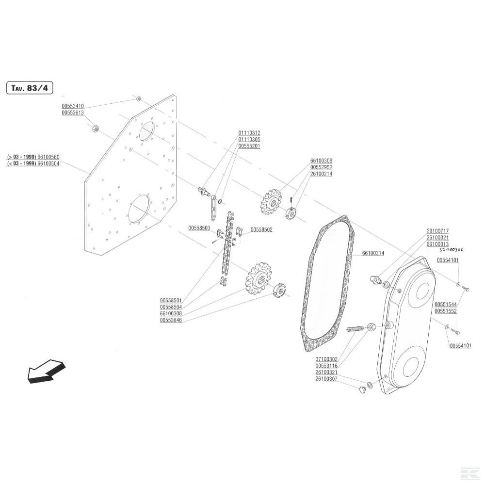 M66100308R Звездочки цепи Maschio