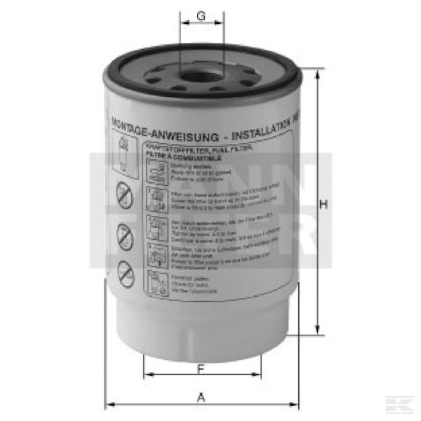 PL420X Сменный топливный фильтр