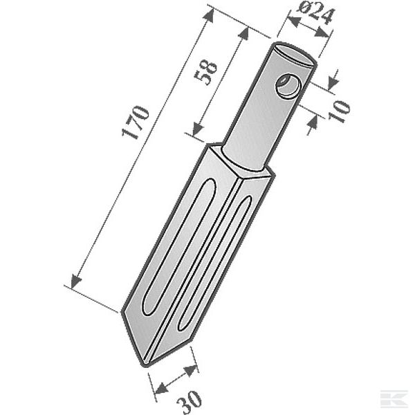 KE10850 Болт с прямоугольной головкой м10x65 8,8