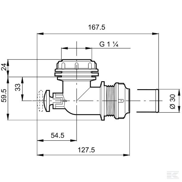 452005 Спускной кран Клапан 1 1/4 дюй