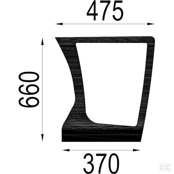 4429882N Стекло переднее снизу