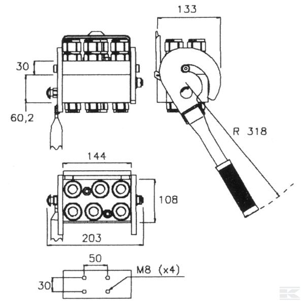 2P608612GMC Мультиштекер DN12-6x1/2" BSP