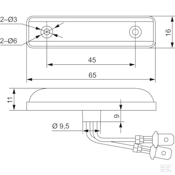 2PG357010121 Светод. стоян. фонарь, перед. LED