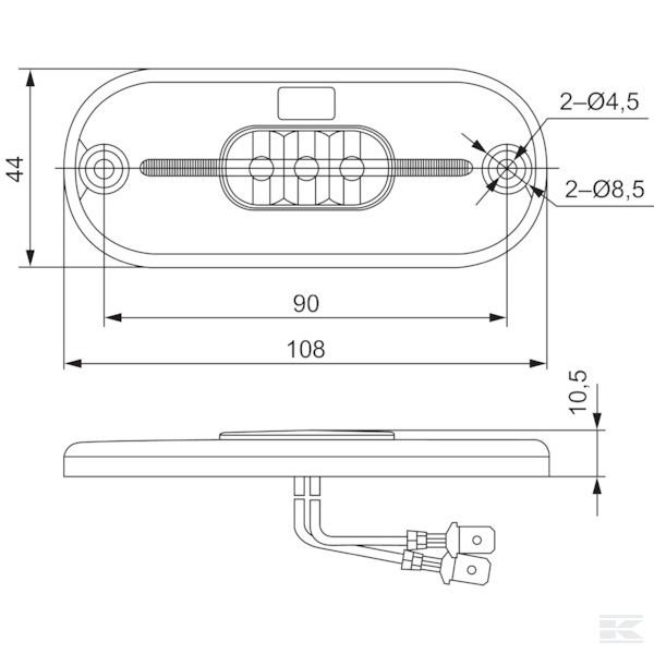 2PG357009021 Светод. стоян. отраж., перед. LED