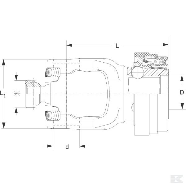 3684310M Вилка QS 1 3/4 6 част. P580