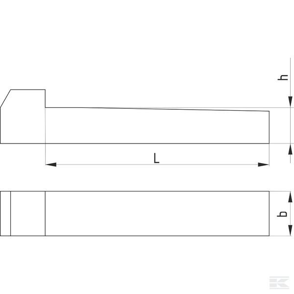 6887128100 Шпонка с головкой клиновая 12x8x100 мм