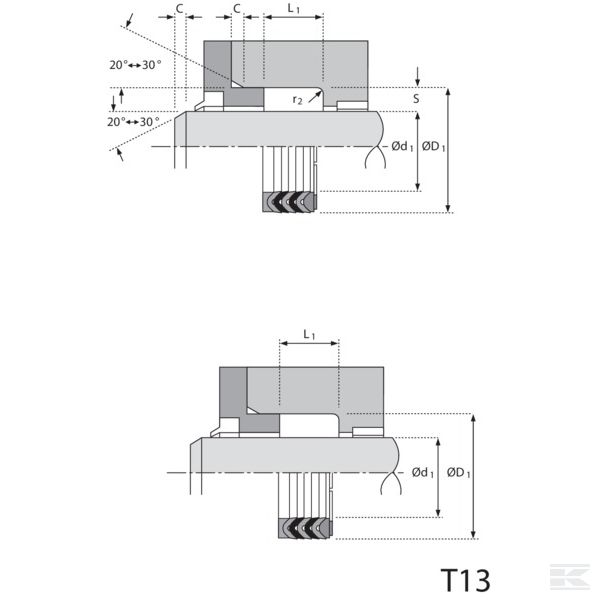 CH4055225 Манжета наборная 40x 55x 22,5