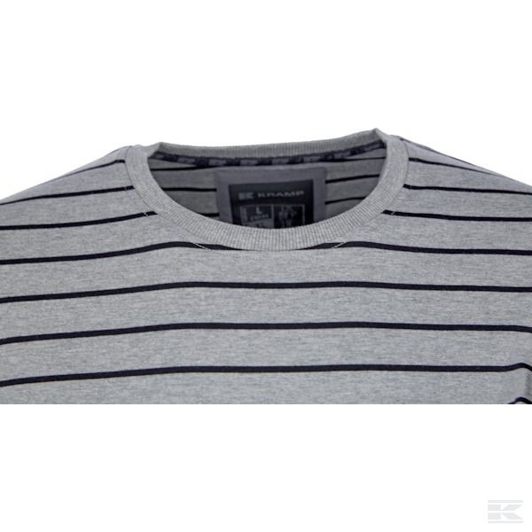 1962782106800S +LS T-shirt Col.Gr.mél./Bl.S