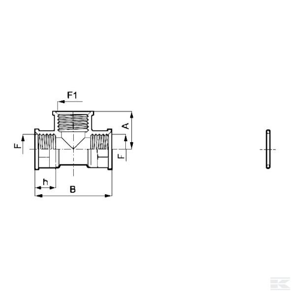 1302023 Тройник IG 2x3/4 + 1x1/2"