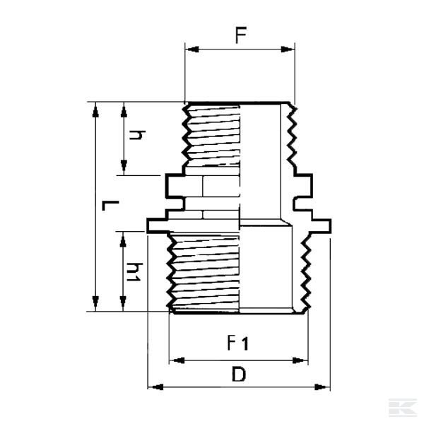 2402020 Ниппель переходный AG/AG 1/2"x1/4"