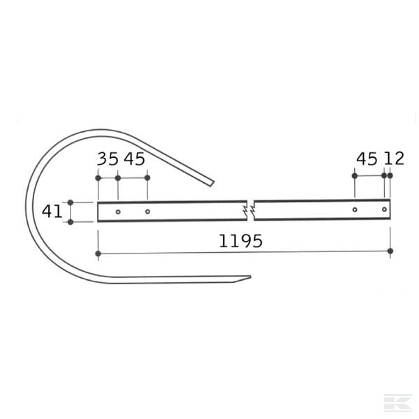 VF16617875N Отсекательная пластина Vicon