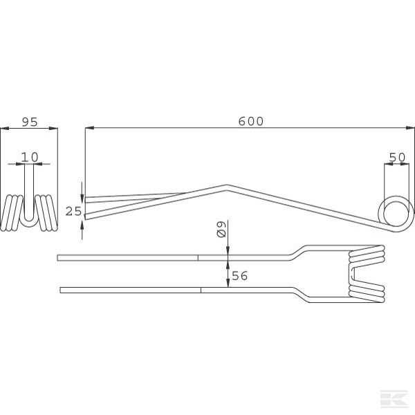 VF1662421488 Пружинные зубья орг. DEUTZ-FAHR