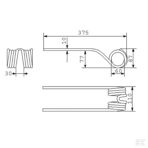 VF1660756488 Пружинные зубья орг. DEUTZ-FAHR