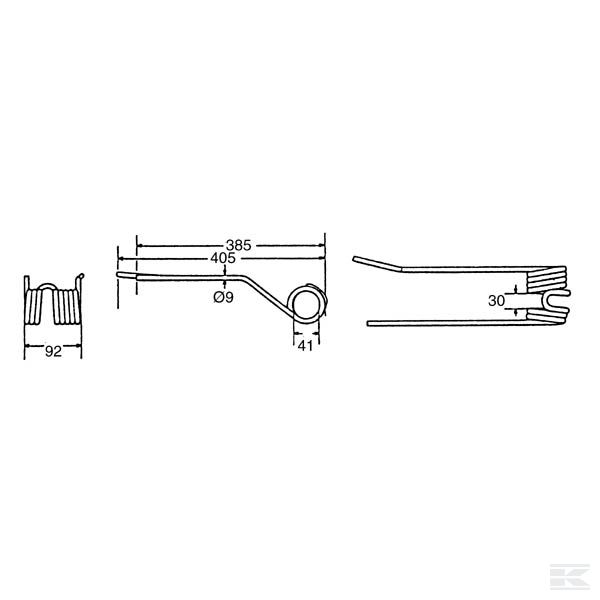VF16502742KR Пружинные зубья л. Deutz-Fahr