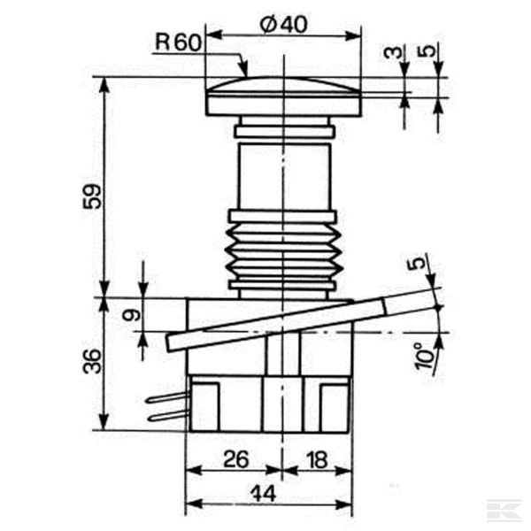 16182000 Выключ.педальн.Dual Power Cobo