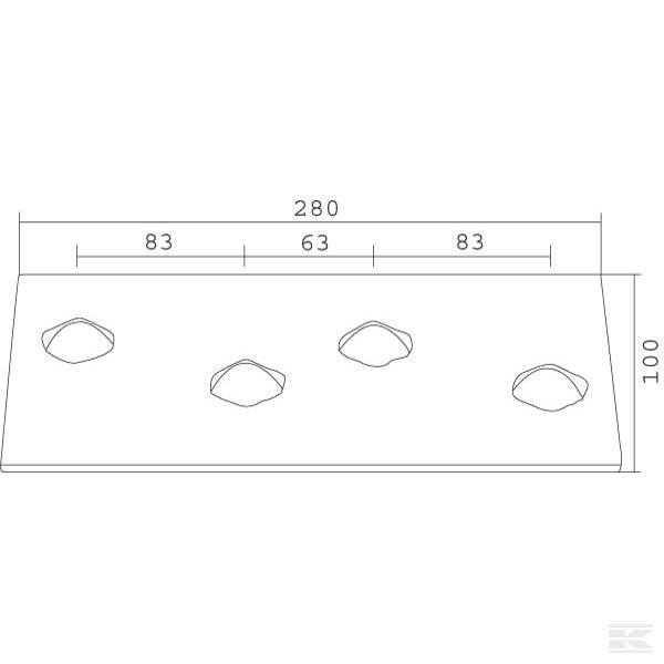1230293Z Полевая доска, п. 280 мм KG/KS