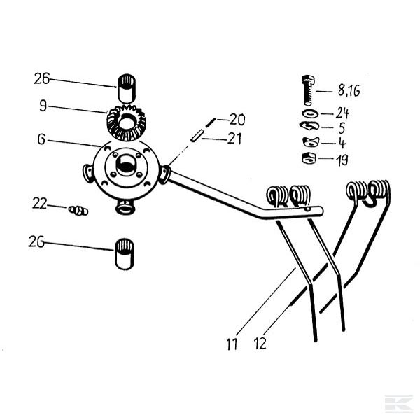 VF06580391 Пружинные зубья орг. DEUTZ-FAHR