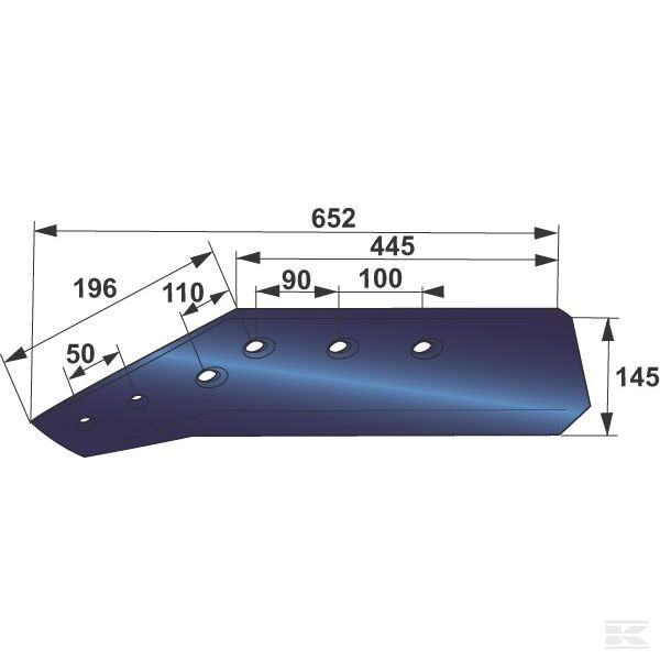 177601 Долот. лемех лев. TA 16" G&B