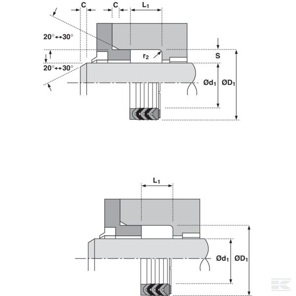 CH4052225 Манжета наборная 40x 52 x 22,5