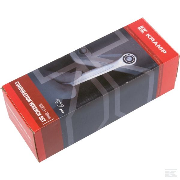 1802025417KR Набор рожково-накидных гаечных ключей, 17 шт.