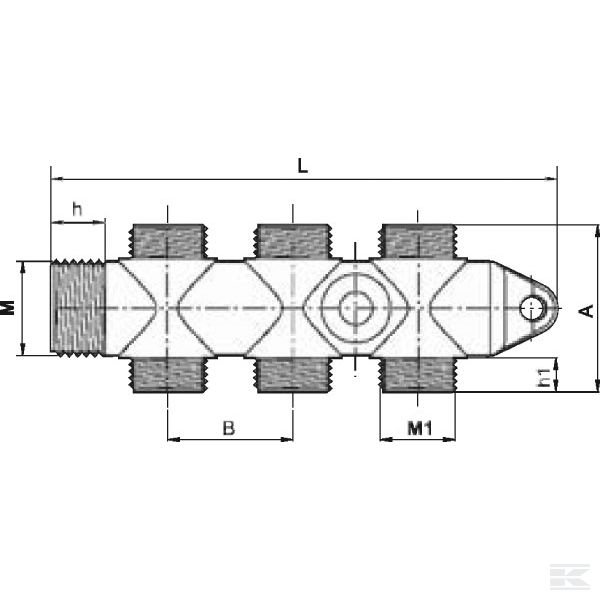 152343 Резьбовой элемент AG 1" - 3x3/4"