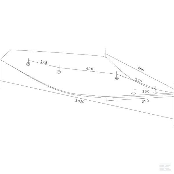 26010212 Отвал плуга п. 95 Steeno
