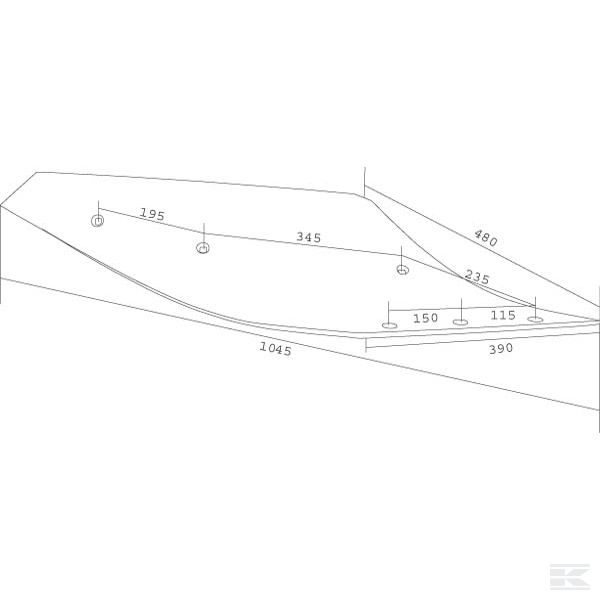 26010202 Отвал плуга п. A90 Steeno