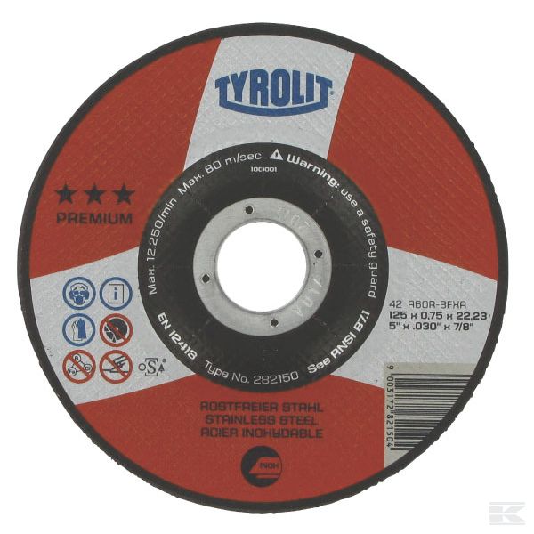 282150 Отрез. диск Prem. V2A 125x0,75