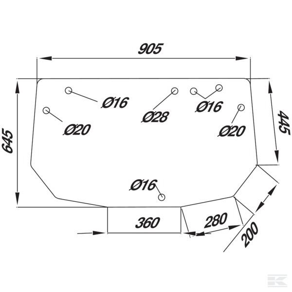 247811050120N Стекло заднее, место установки: сверху