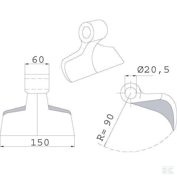 M03400410R Ножи ударные 14 Maschio