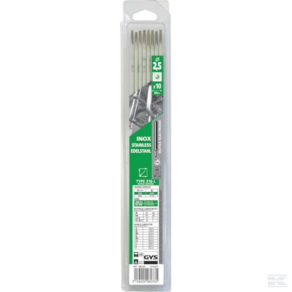 082335GYS Электроды 316L 2,5x350мм (10x)
