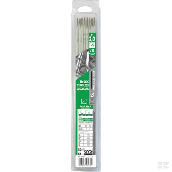 082359GYS Электроды 316L 2,0x350мм (12x)