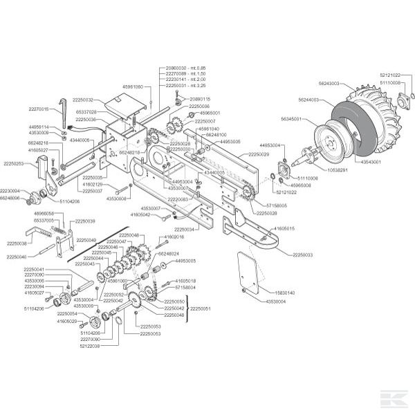 G22250253R Опорное устройство SV Gaspardo
