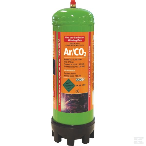 043671GYS Однораз.газ.бал.аргон/CO2 2,2л