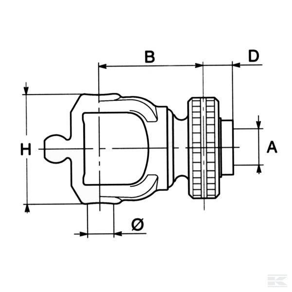 PTO920DYWGP Насадная вилка 1 3/8 6
