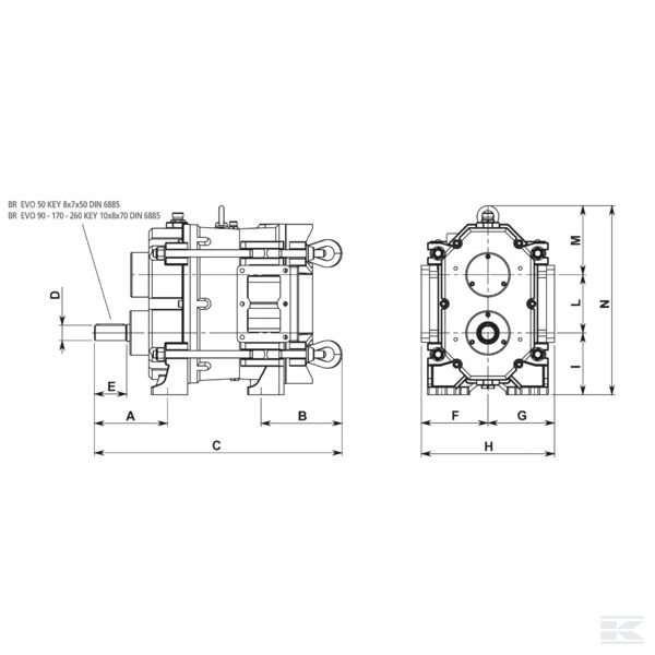 BREVO50P Насос BP BR-EVO 38м³/ч рем.S