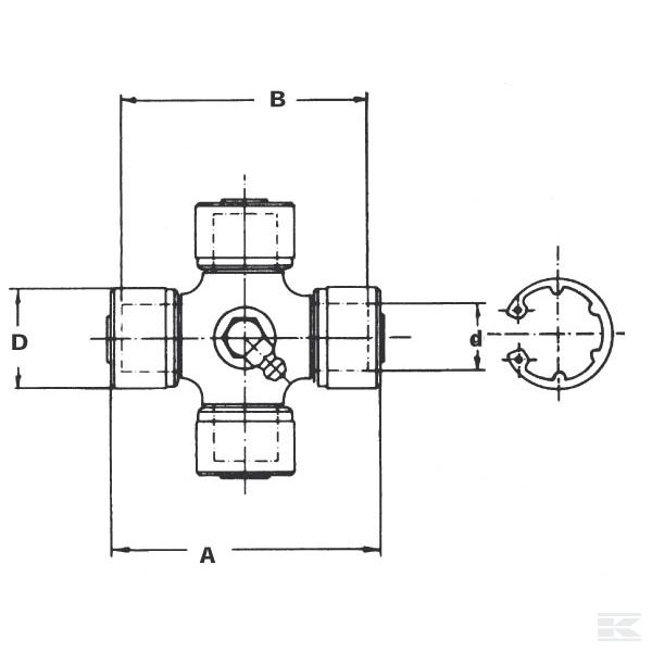 EDS13090000 Крестовина 090 CS 26x69,7