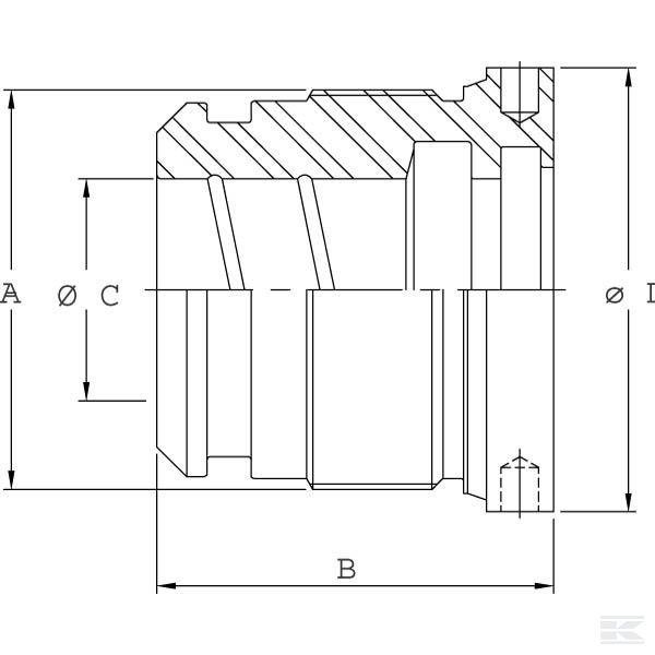 DC2905013028VM Гайка колп. C25 D28-50 пр.см.