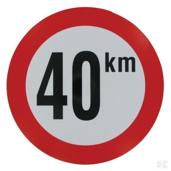 BK40 знак 40 km из ПВХ